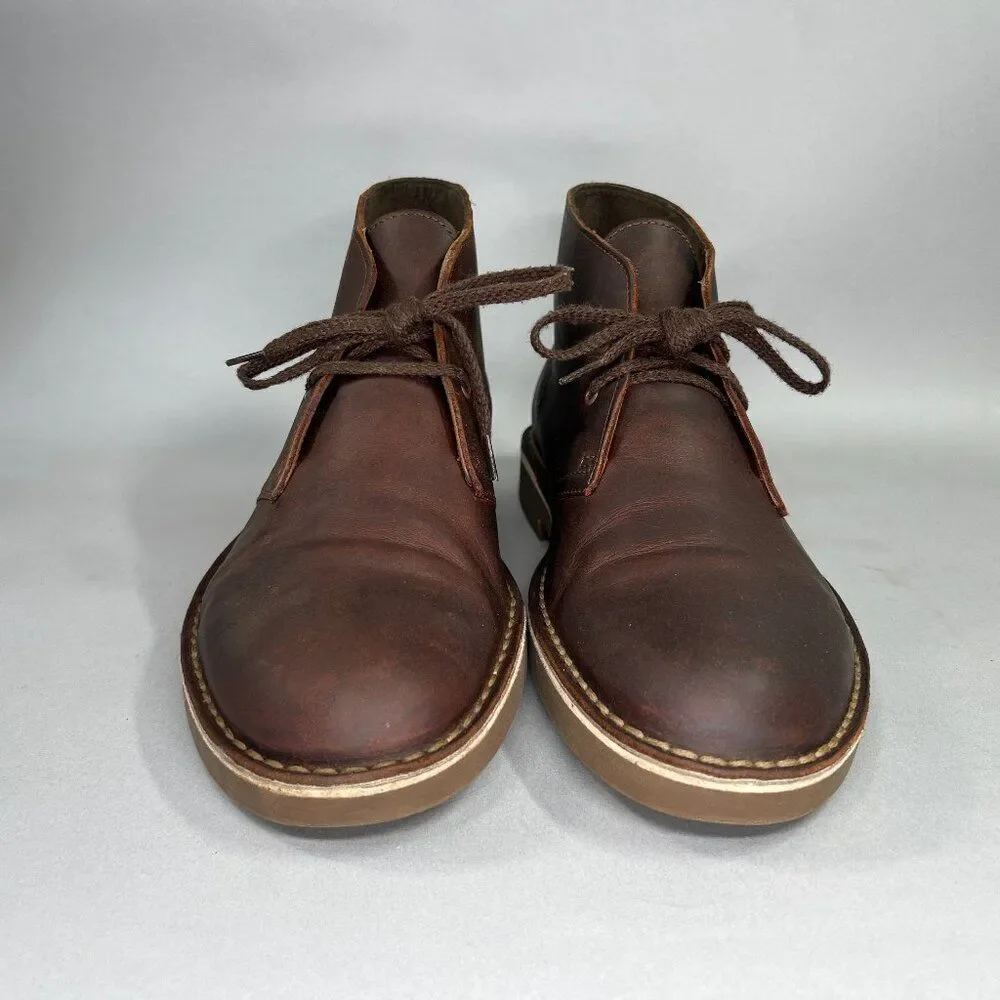Clarks Chukka Boots‎ Men's Size 8.5 Brown Leather Casual Lace Up Boots